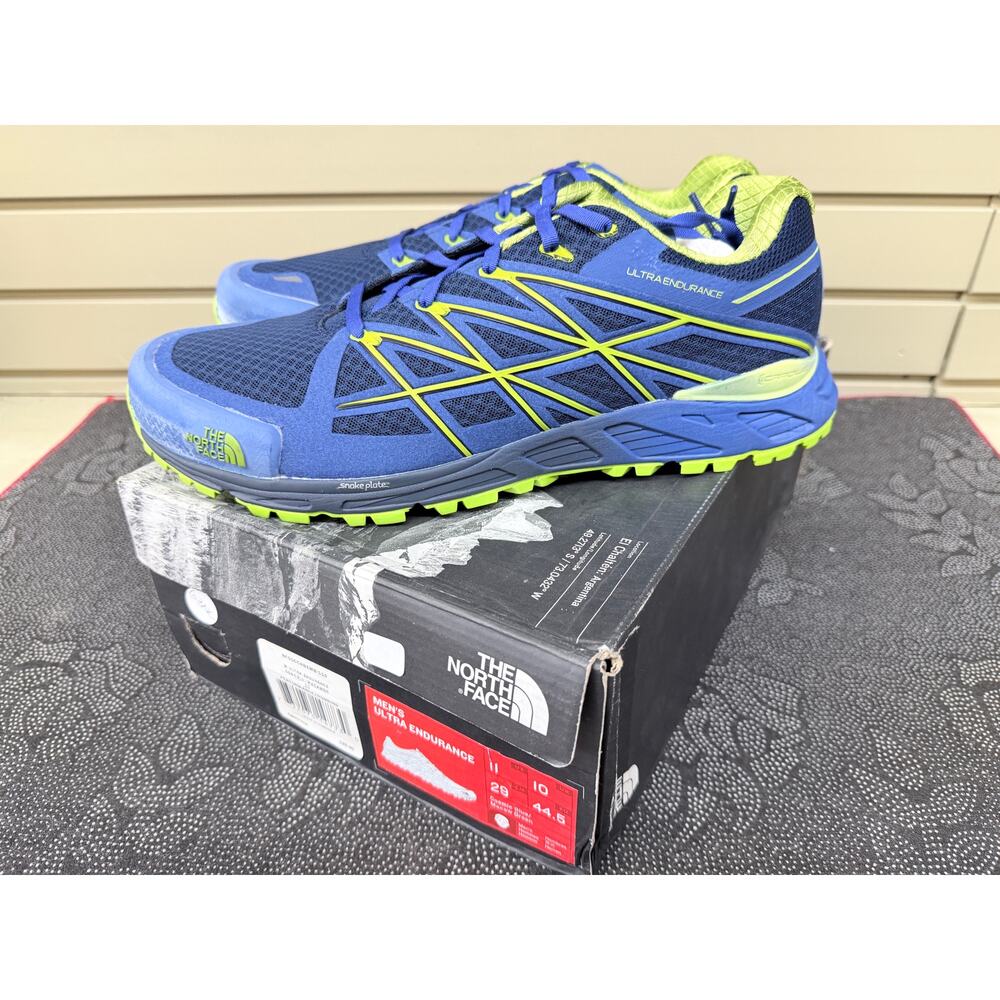 The North Face Ultra Endurance Cosmic Blue / Macaw Green Men’s Size 11 New!